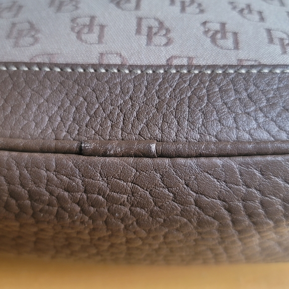 Dooney & Bourke Brown Leather & Signature Hobo - Picture 8 of 16